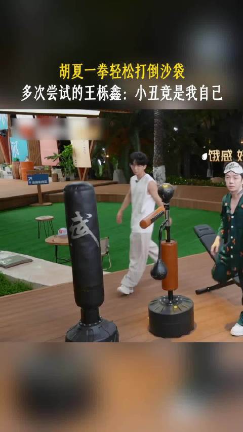 胡夏轻松打倒沙袋，王栎鑫多次尝试后 ：小丑竟是我自己！