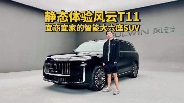 风云T11小订开启，智能旗舰大六座SUV静态体验