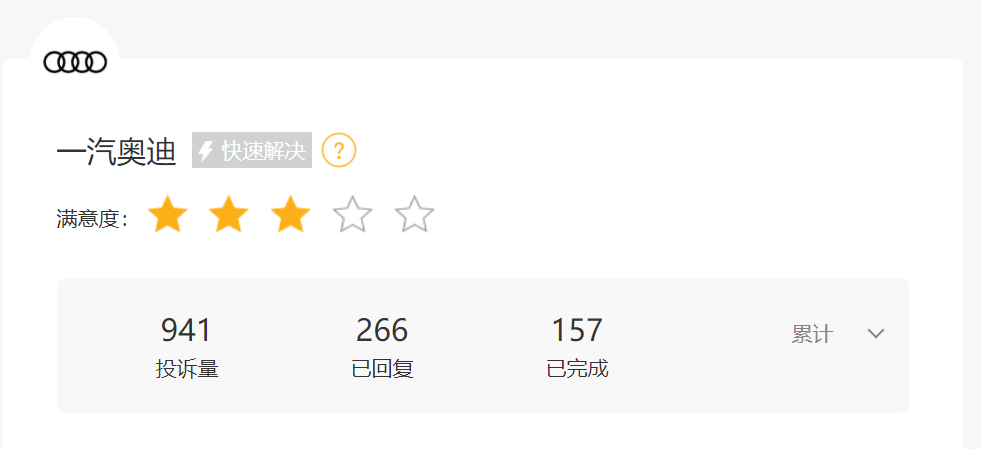 一汽奥迪陷A6L车门质量危机 有车主一月换仨锁