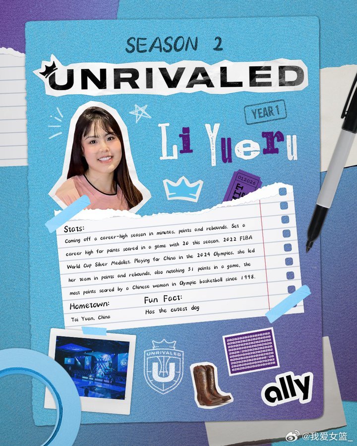 李月汝加入Unrivaled联赛 征战土超生变