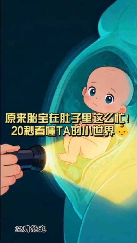 胎儿在子宫内20周尝羊水味24周听声音32周追光