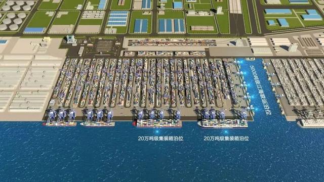 北部湾港钦州港域大榄坪港区大榄坪南作业区9号10号泊位扩建工程项目效果图。图源广西交通