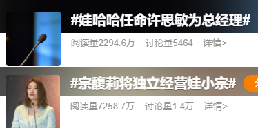 宗馥莉辞职，“娃小宗”登场，宗泽后推“娃小智”……“娃哈哈”商标困局引关注