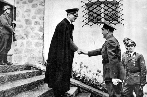 克罗地亚法西斯组织“乌斯塔沙”(Ustaše)领导人与希特勒会面