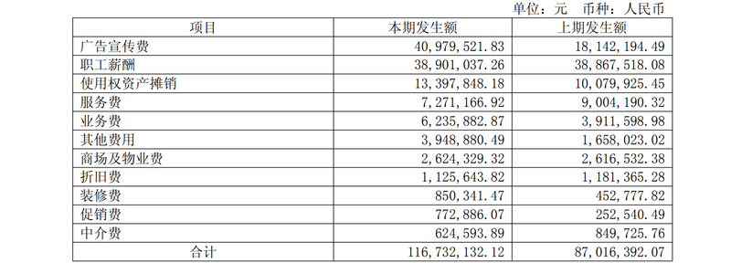 图/瑞贝卡半年报截图