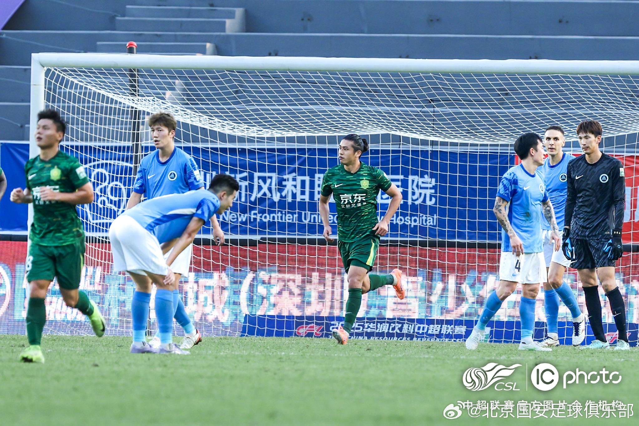 中超第27轮国安1-2客负深圳新鹏城，张玉宁扳回一球