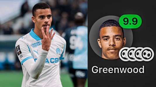 格林伍德大四喜助马赛6比2大胜勒阿弗尔