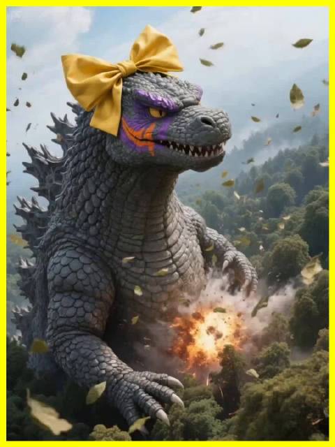 大橘照料受伤小哥斯拉斗棕熊采草药终康复