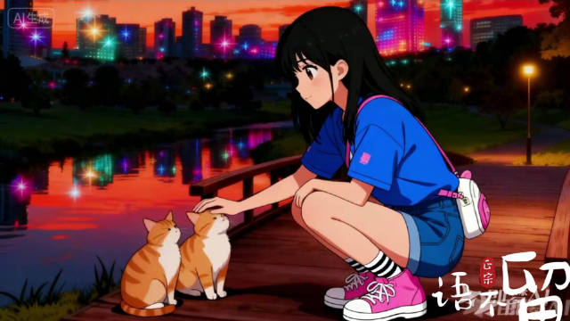 漾晨阳分享夜晚撸猫生图体验