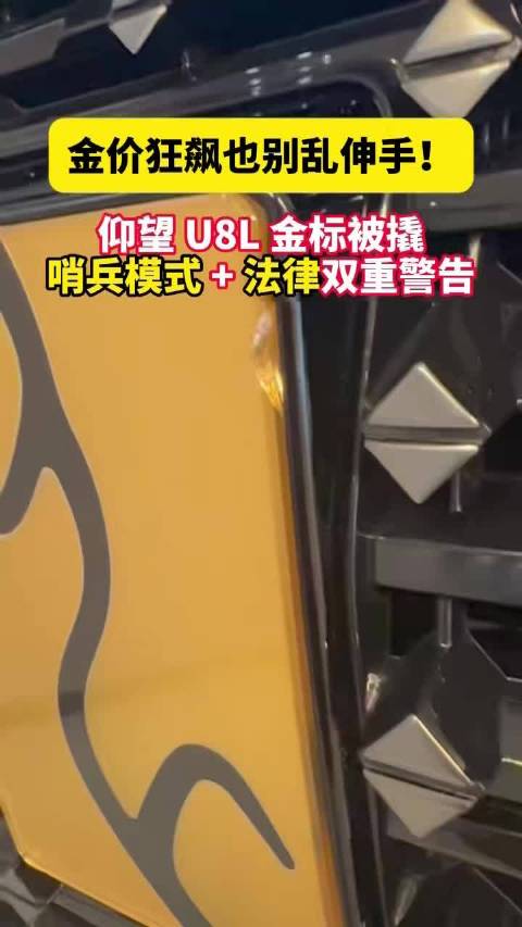金价狂飙也别乱伸手！仰望U8L金标被撬哨兵模式+法律双重警告