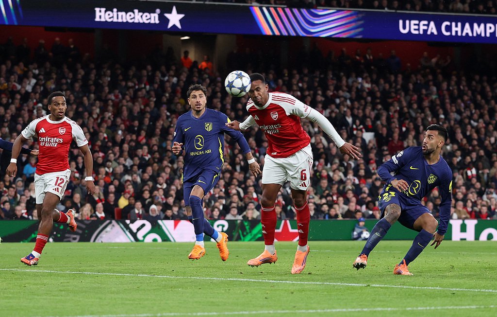 加布里埃尔的进球是阿森纳强大定位球战术的真实写照。