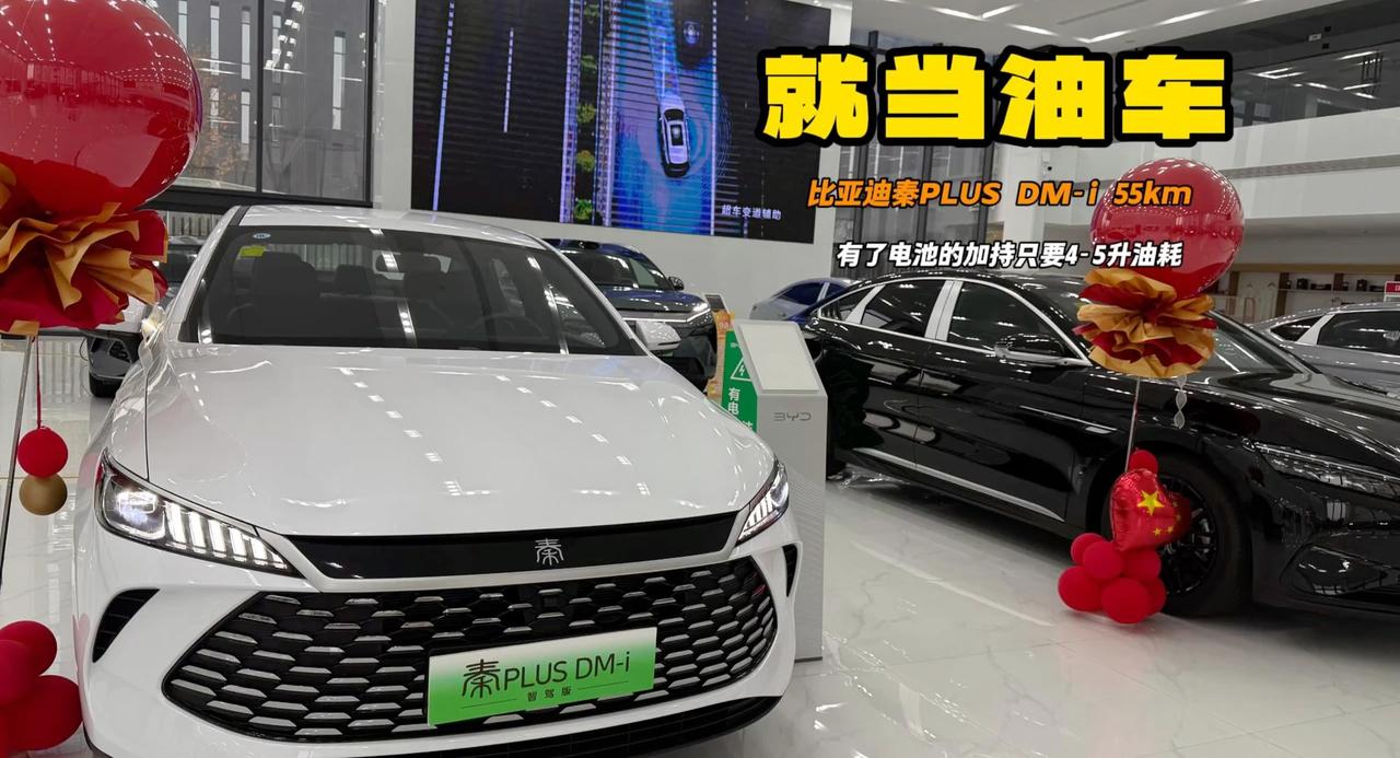 没有充电桩？就买比亚迪秦PLUS DM55公里版 油耗低有优惠