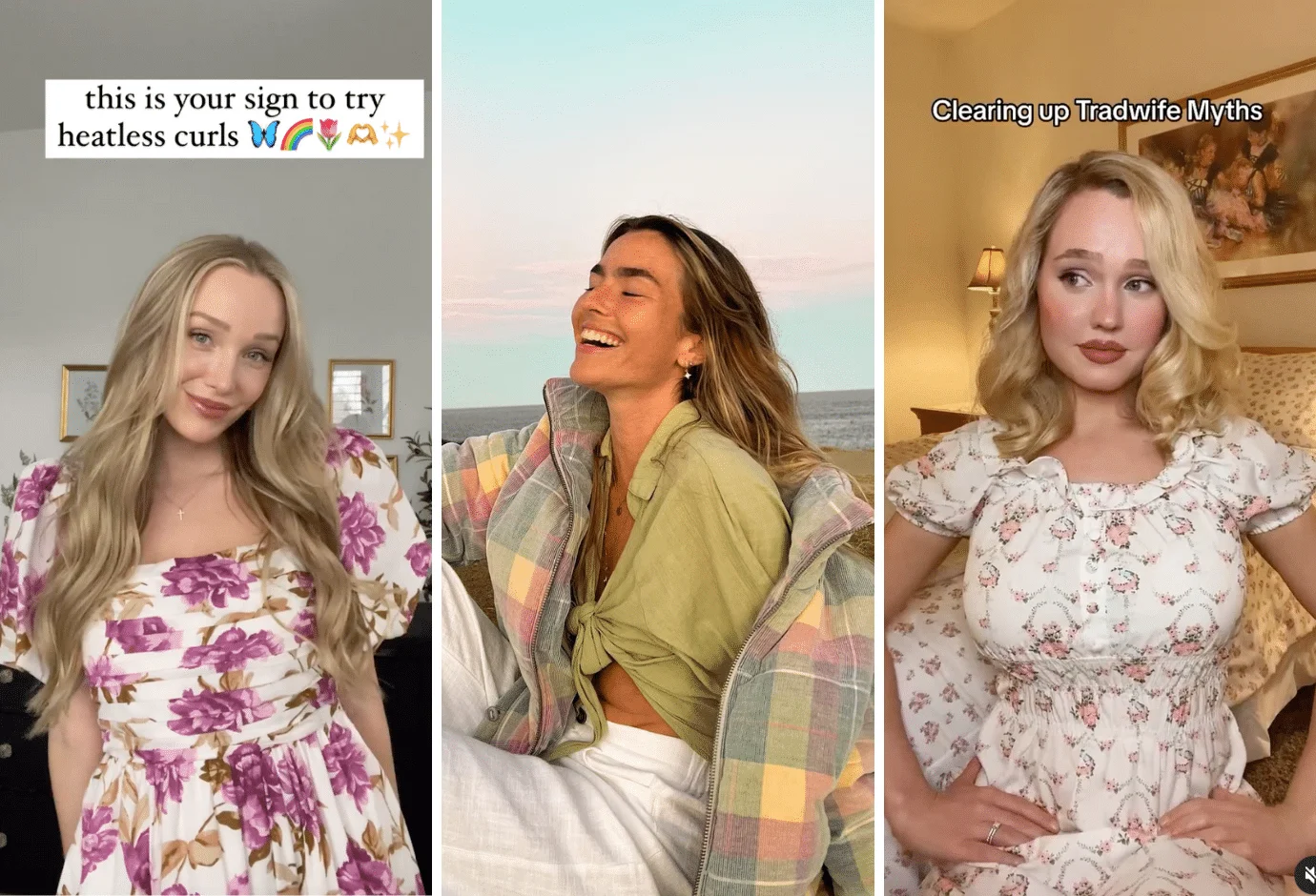 社交媒体中的“传统贤妻”内容截图