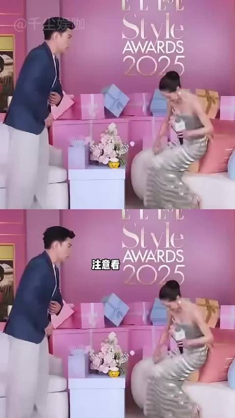 盛典后台看明星百态，王耀庆贴脸开大钟楚曦，代露娃被裙子绊倒 王耀庆