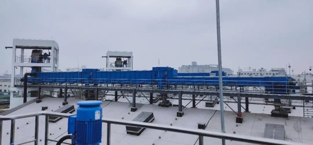 中粮科工制造的回抛式多点卸料皮带机