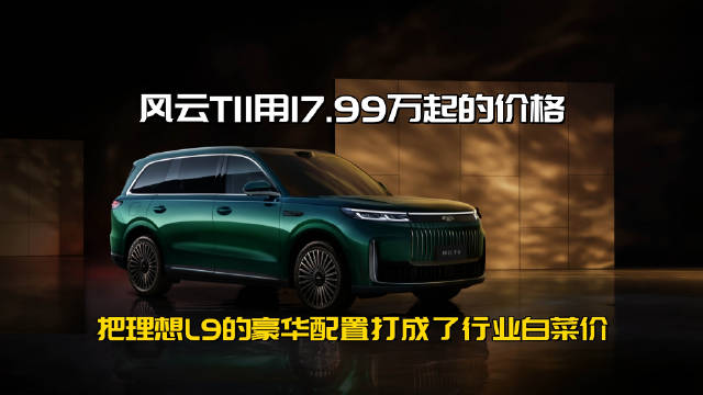 风云T11以17.99万起杀入六座SUV市场，预售48小时锁单超2.2万台
