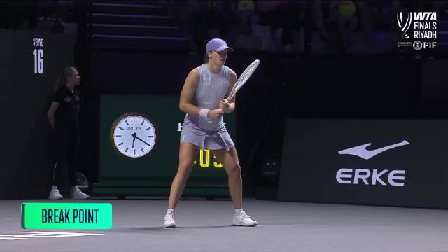 斯瓦泰克6-1 6-2横扫美网后首次出战的凯斯 年终小组赛收获开门红！