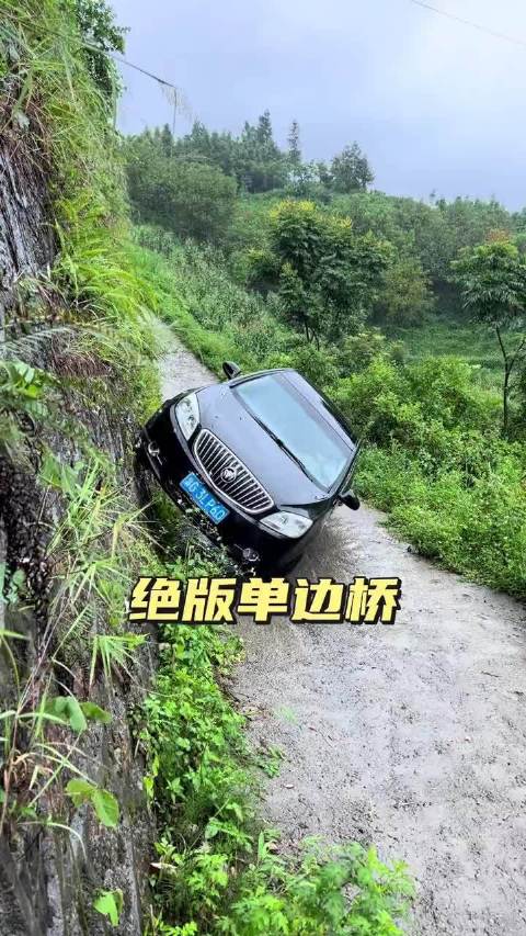 窄路两车相遇难会车，老司机巧用单边桥原理解困