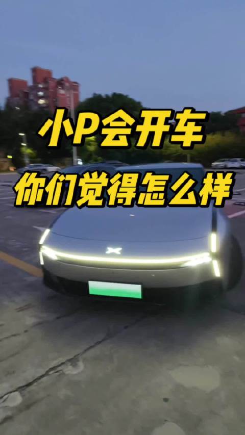 小鹏P7车主展示车外唤醒泊车功能
