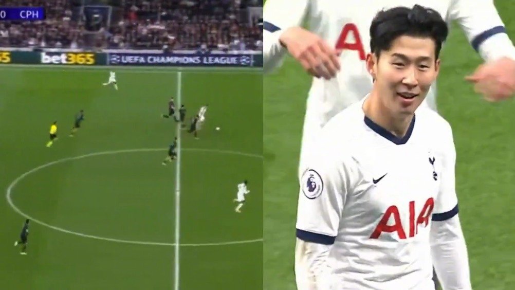 热刺后卫范德芬与孙兴慜的进球对比！