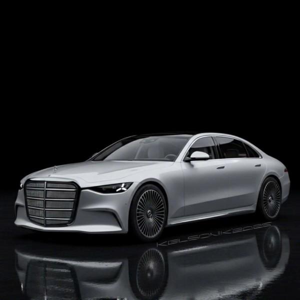 全新一代奔驰S级渲染图曝光 配备大尺寸盾牌式前格栅