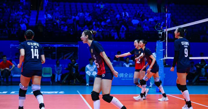 全运会丨排球——女子成年组小组赛：江苏队胜云南队