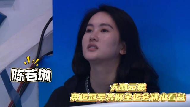 全运会跳水看台现冠军阵容，陈若琳全红婵谢思埸齐聚