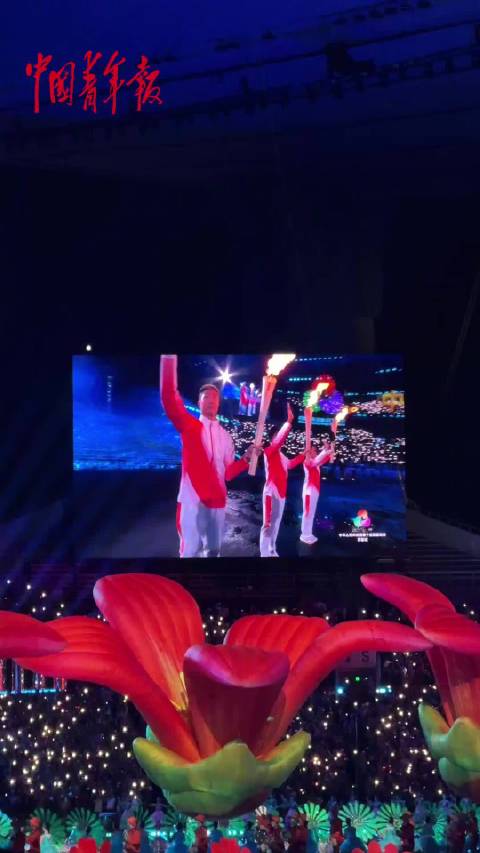 苏炳添张家朗李祎共同点燃主火炬