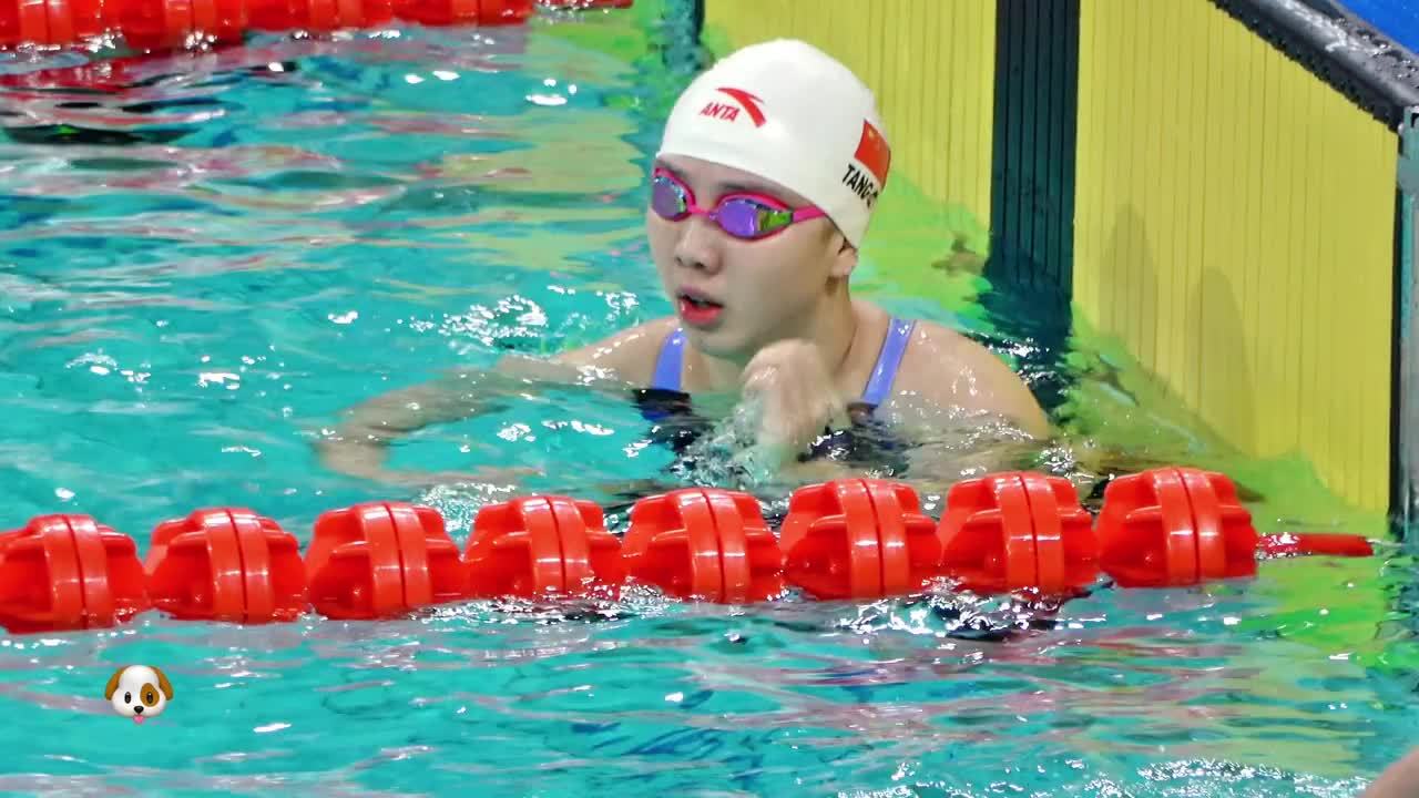 唐钱婷100蛙预赛第一晋级，叶诗文同进半决赛