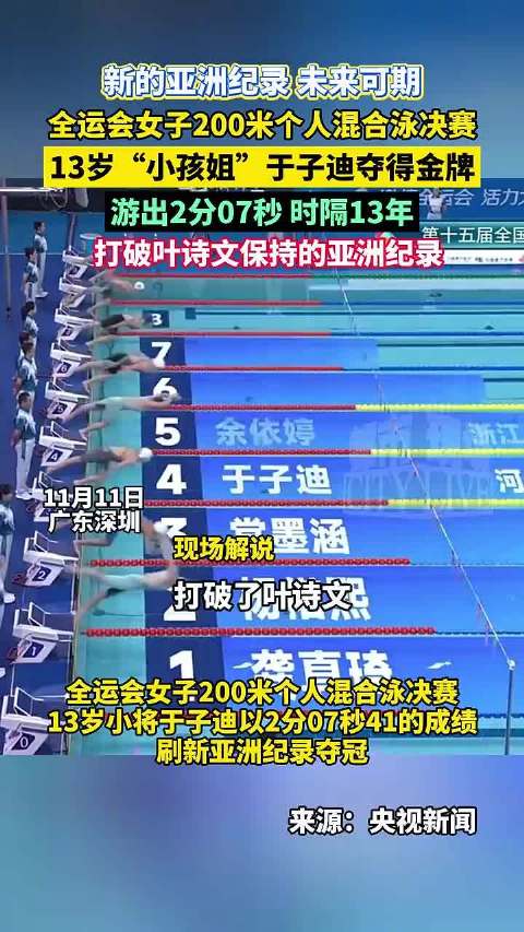 于子迪200混夺冠