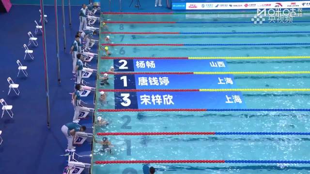 唐钱婷全运会100米蛙泳夺冠，杨畅宋梓欣分获银铜