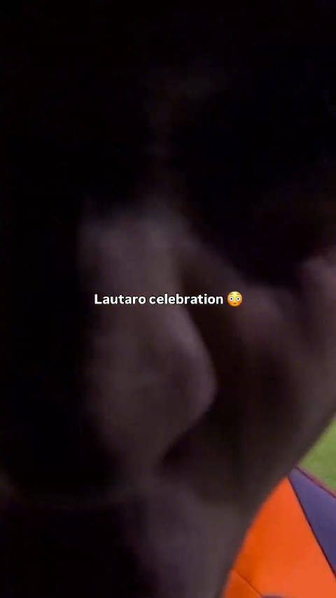 劳塔罗的庆祝快要冲进镜头里了！