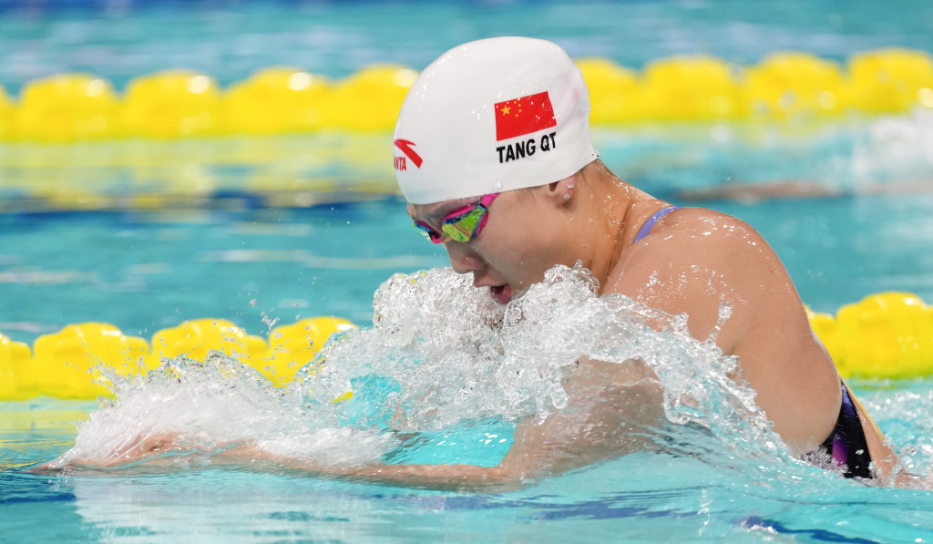 上海队唐钱婷摘得全运会女子100米蛙泳金牌