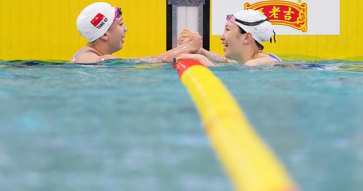 全运会丨游泳——女子100米蛙泳决赛：唐钱婷夺冠