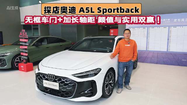 无框车门+加长轴距！探店上汽奥迪A5L，颜值与实用双赢！