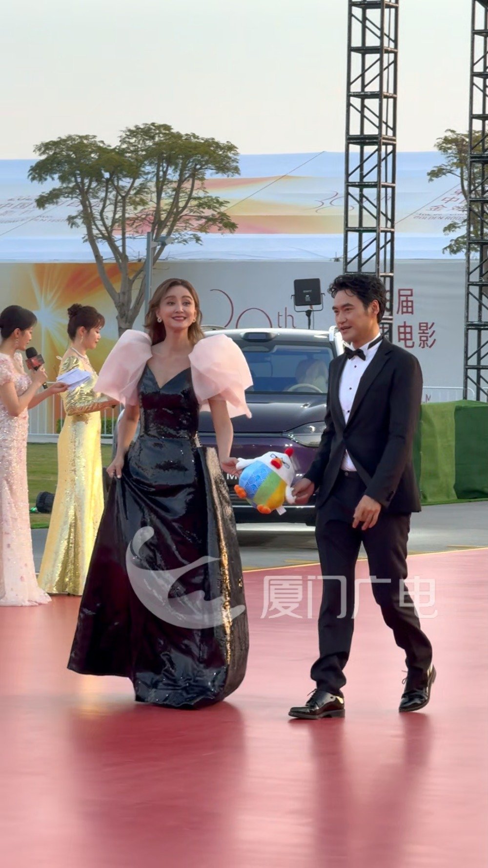 袁弘、张歆艺夫妇牵手走红毯