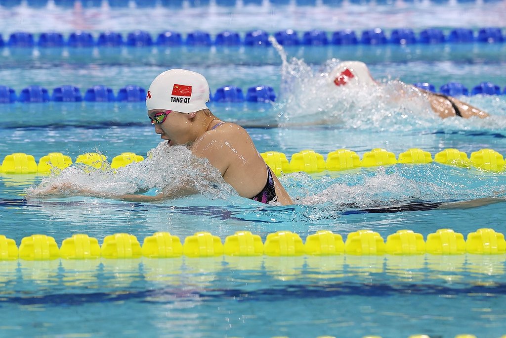 上海队唐钱婷夺得全运会女子200米蛙泳银牌