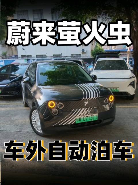 蔚来萤火虫 车外自动泊车 小车比我想象中的有意思，泊车功能也挺好用的