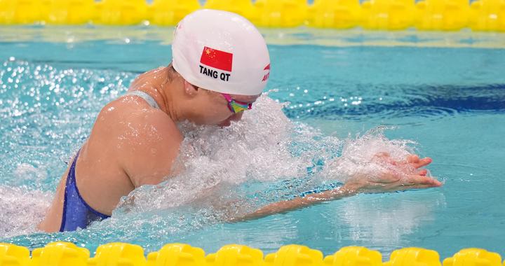 全运会丨游泳——女子50米蛙泳决赛：唐钱婷夺冠