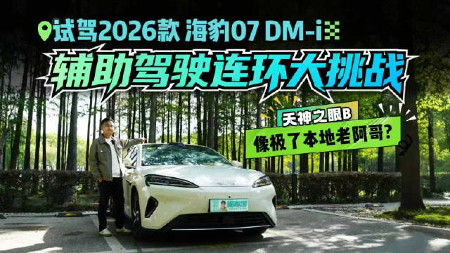 视频：天神之眼B上车，2026款 海豹07 DM-i辅助驾驶连环测，结果竟如斯