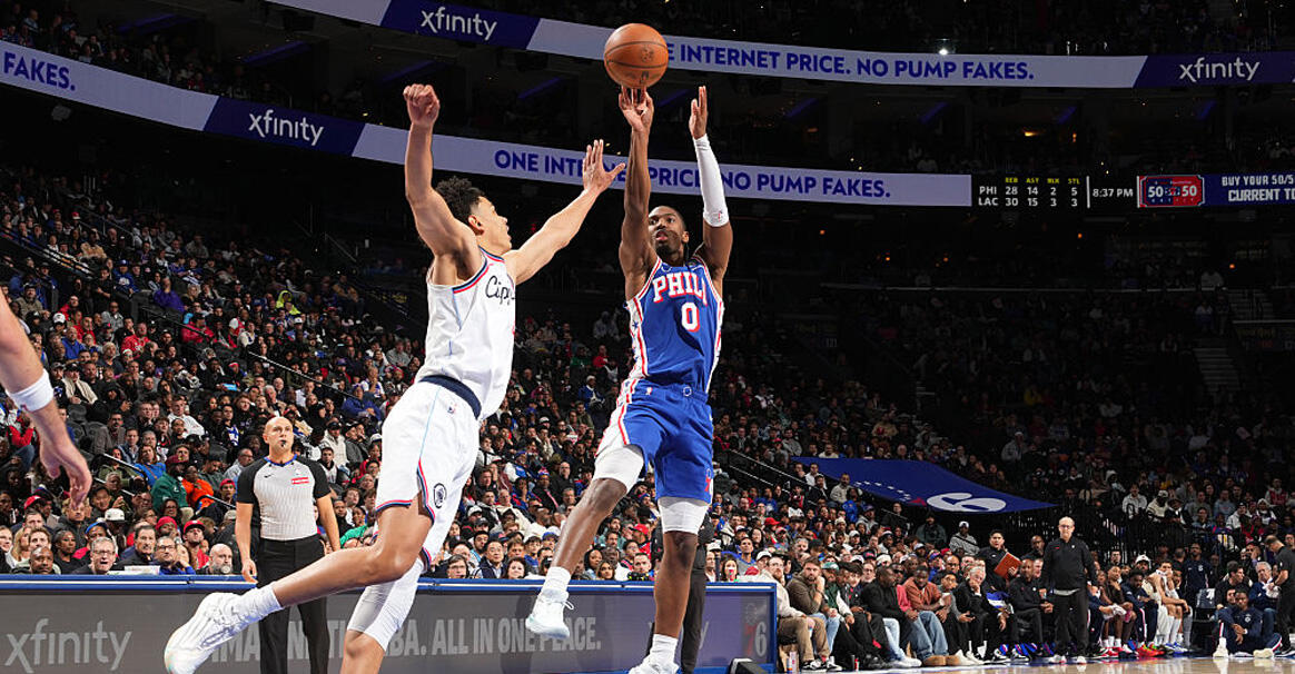 乔治复出马克西39分哈登里程碑 76人胜快船