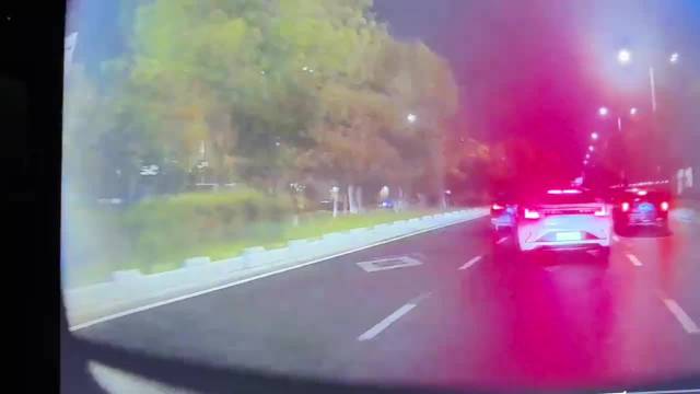 极氪001冲进绿化带，后车视角来了！ 这司机，不适合开车，应该去开飞机