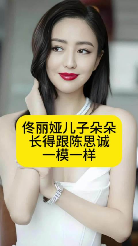 佟丽娅儿子朵朵，长得跟陈思诚一模一样