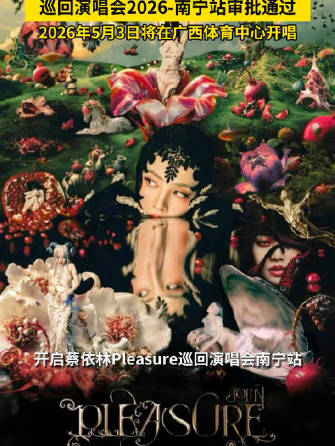 期待！Jolin蔡依林Pleasure（愉悦主义）巡回演唱会2026-南宁站审批通过