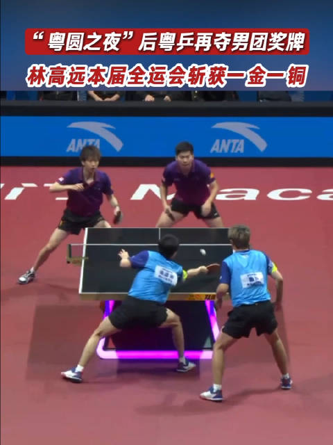 广东队3-0胜黑龙江队夺男团铜牌，林高远一金一铜收官