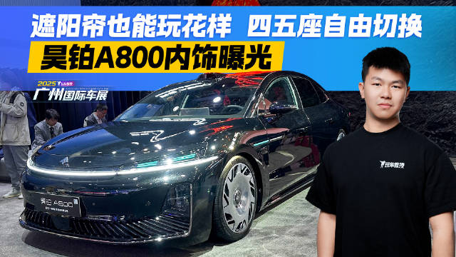 遮阳帘也能玩花样 四五座自由切换 昊铂A800内饰曝光