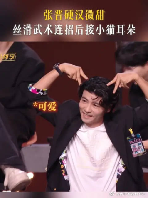 张晋硬汉微甜，丝滑武术连招后接小猫耳朵