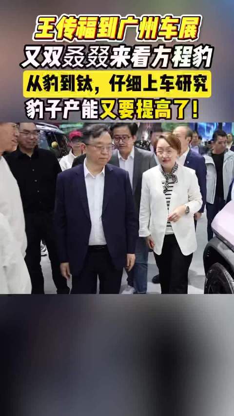 王传福现身广州车展考察方程豹车型