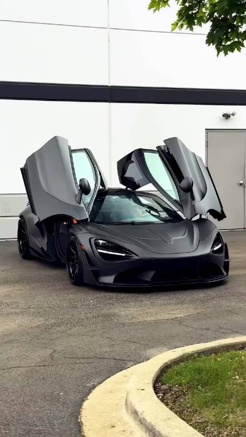 迈凯伦720S Coupe改装哑光碳纤维膜配宽体套件