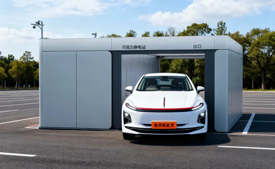 巧克力换电香港站启动：全球首台右舵红旗E-QM5换电出租车亮相